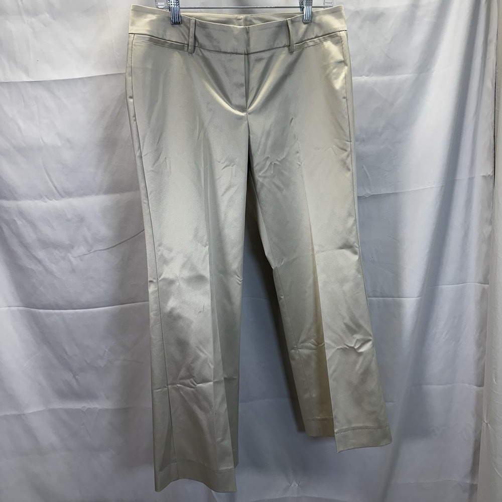 New York & Company Champagne Shimmer Stretch Dress Pants‎ Size 8